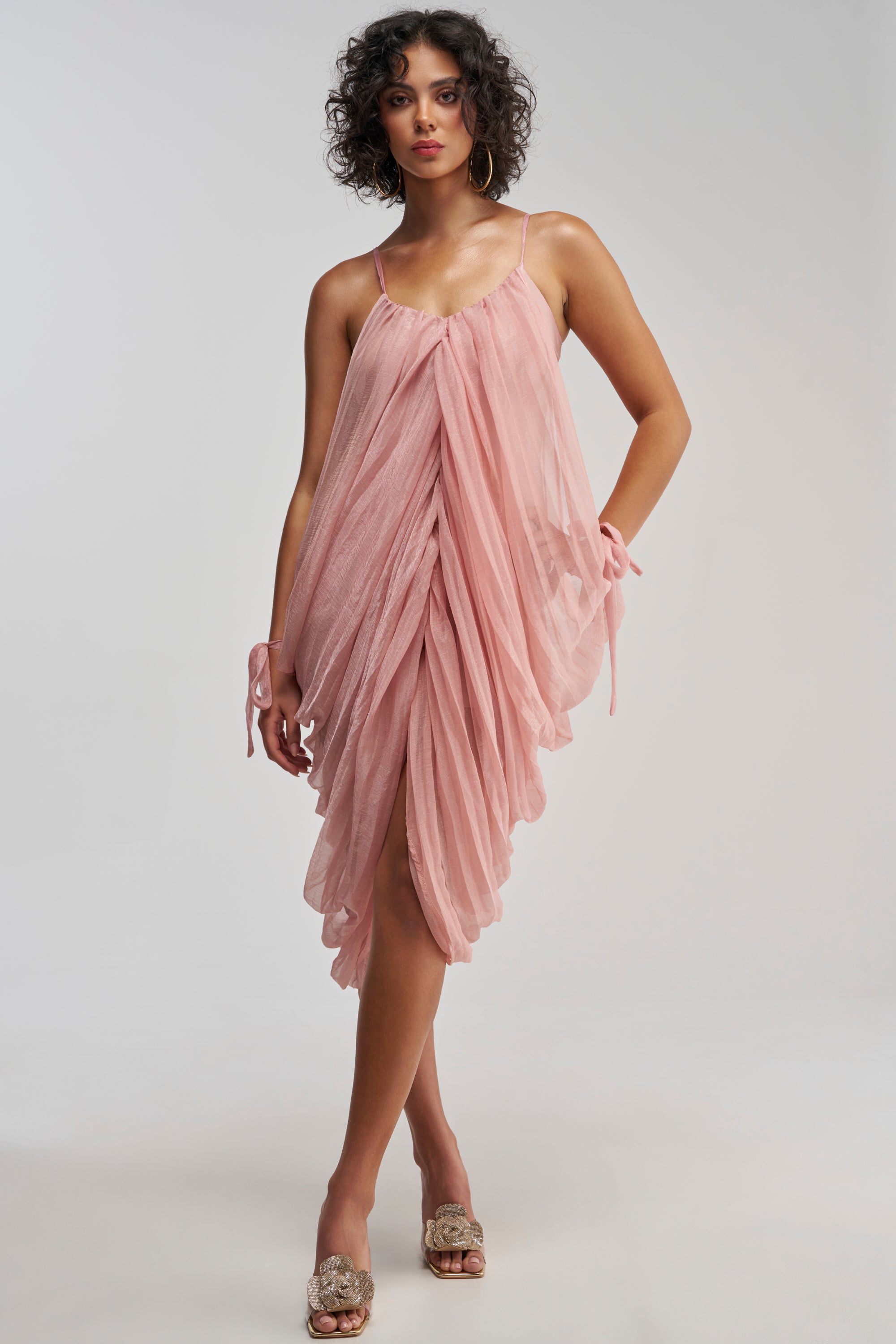 VIVA LA VIDA MESH DRESS IN MAUVE