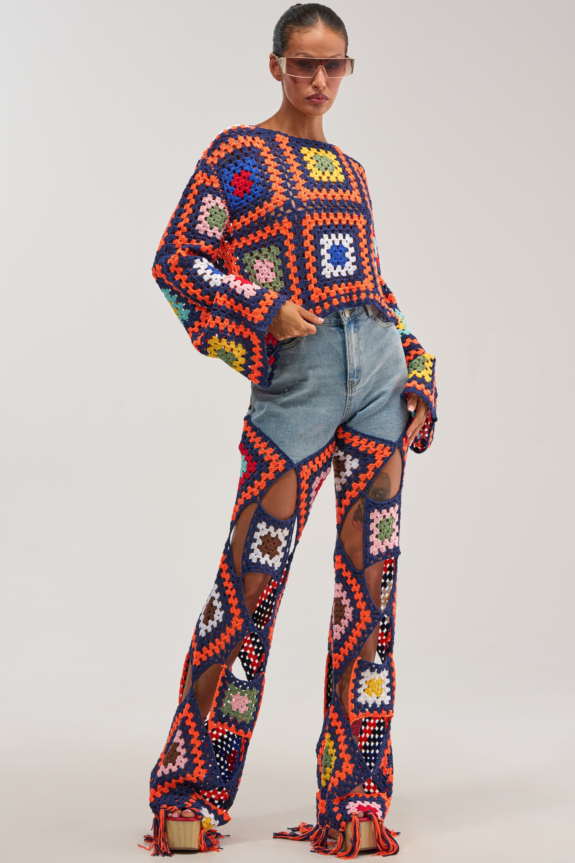 MIXED FEELING CROCHET SWEATER
