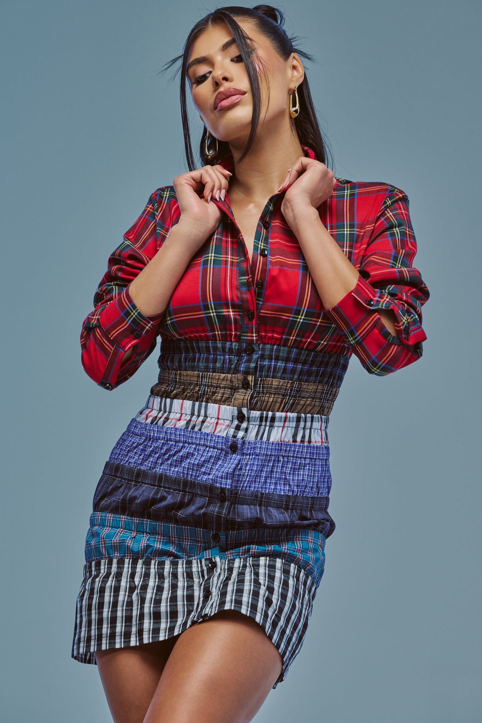 LAYERS TO MY LOVE FLANNEL MINI DRESS