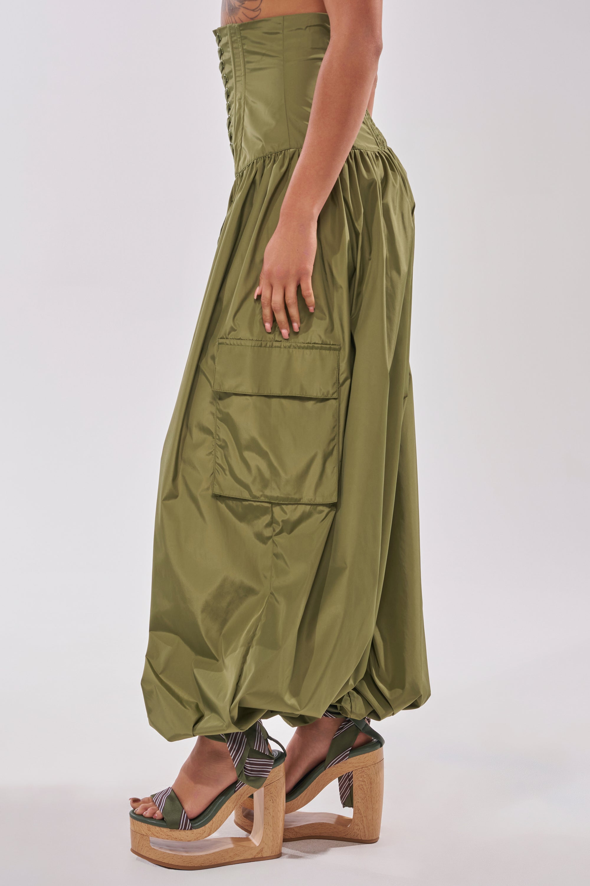 LOCKED UP FOR GOOD LACE UP BALLOON PANT