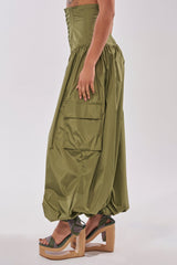 LOCKED UP FOR GOOD LACE UP BALLOON PANT