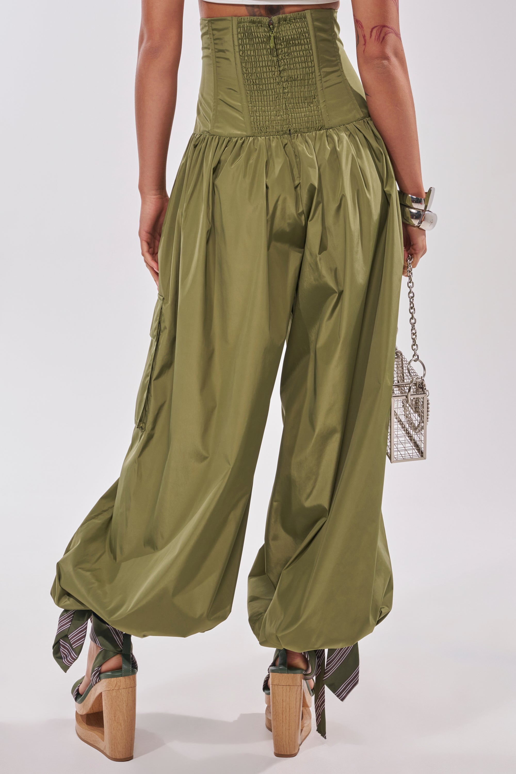LOCKED UP FOR GOOD LACE UP BALLOON PANT