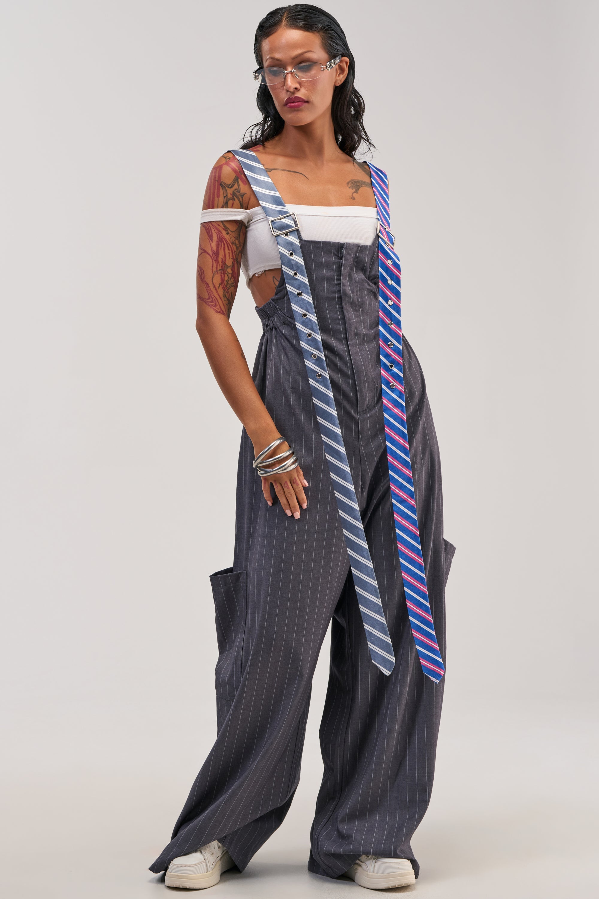 CLASS ACT PINSTRIPE OVERALLS