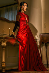 KEY TO MY HEART MAXI DRESS IN BURGUNDY