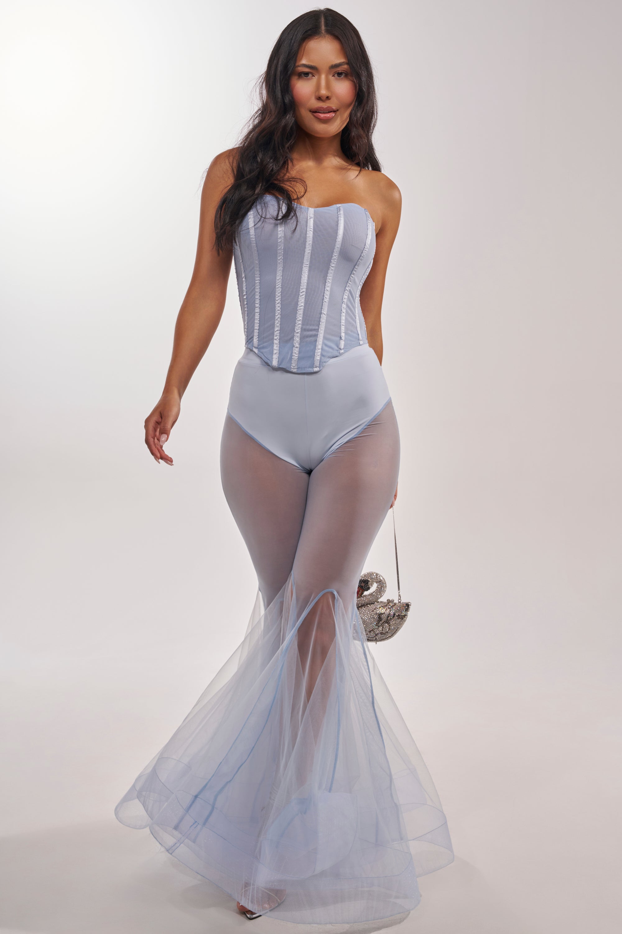 FEELING BLUE MESH CORSET