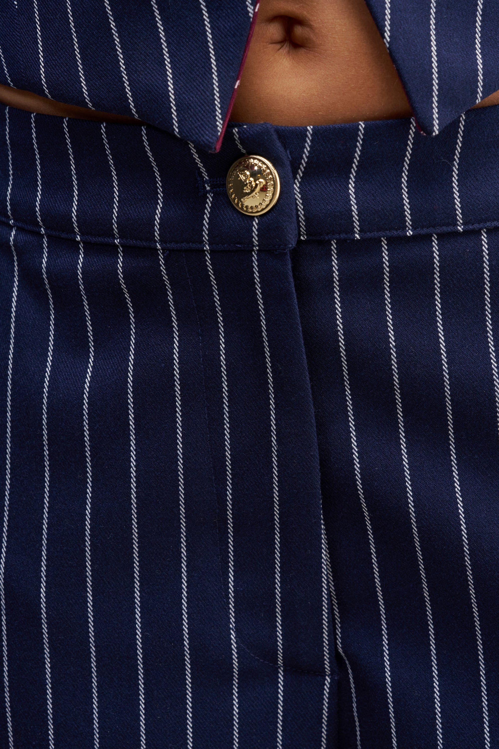 NEVER BETTER PINSTRIPE TROUSER