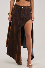 JESSIE VELVET DENIM SKIRT