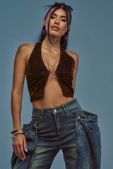 JESSIE VELVET DENIM BRALETTE