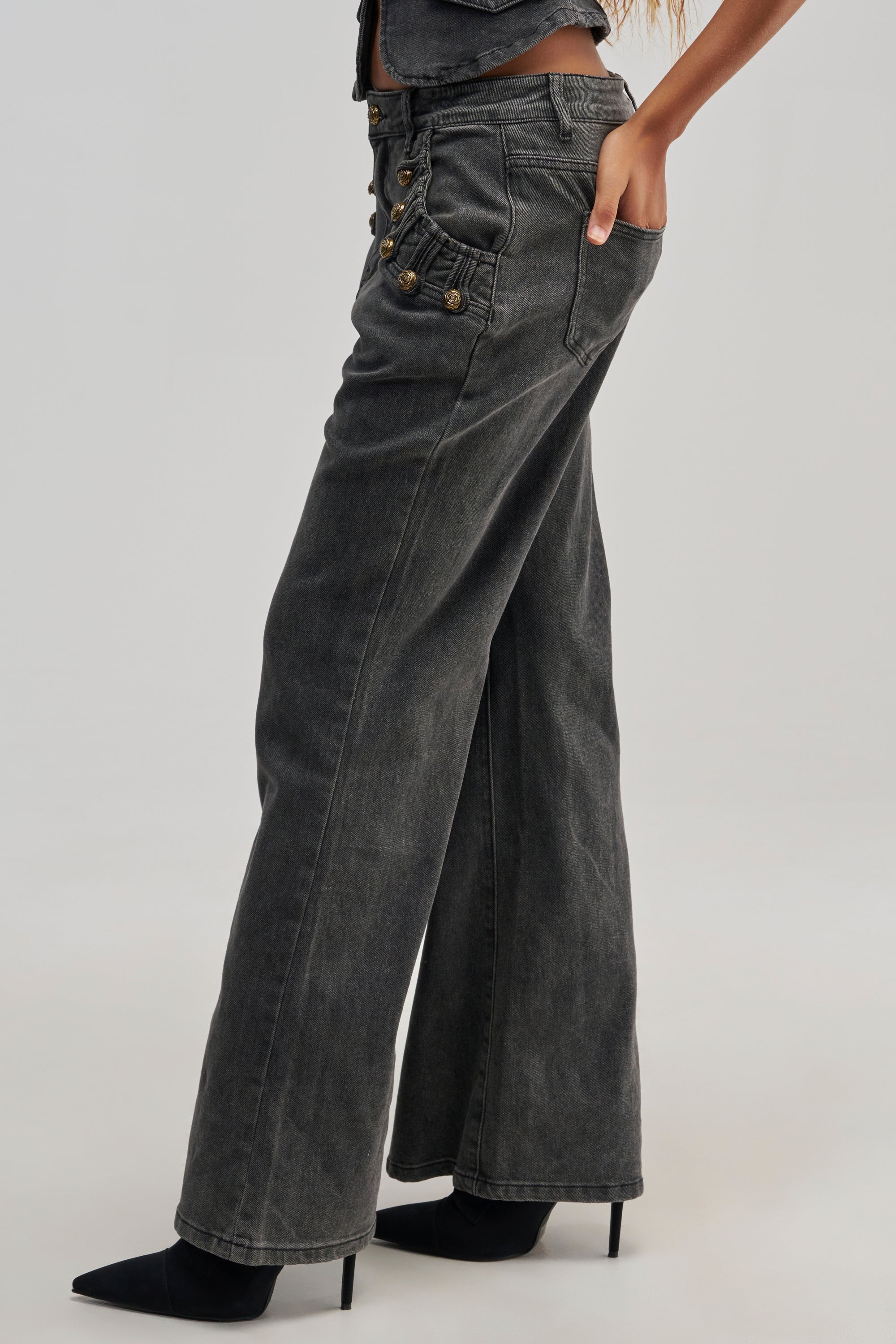 AHEAD OF THE CURVE MILITARY DENIM PANT