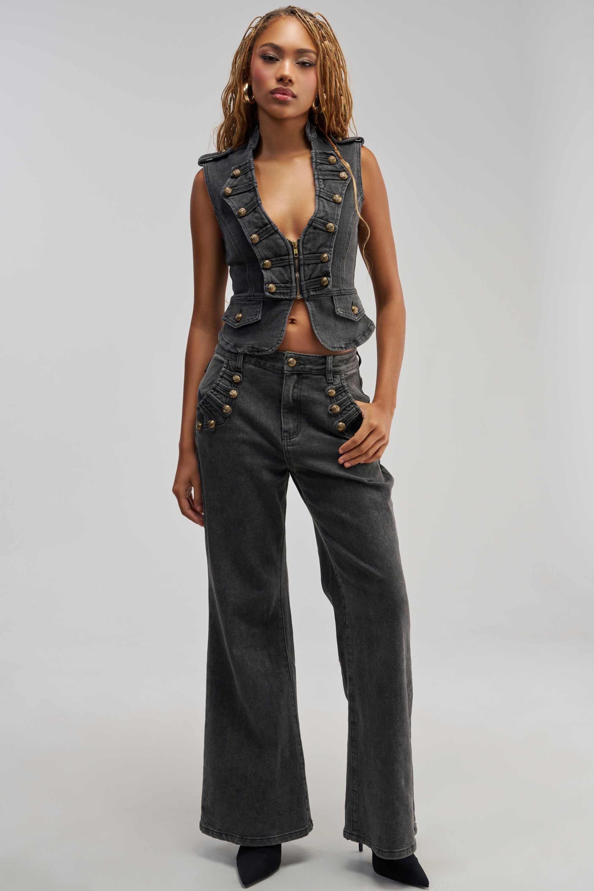 AHEAD OF THE CURVE MILITARY DENIM PANT