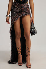 GIRL PLZ HIGH LOW MAXI SKIRT