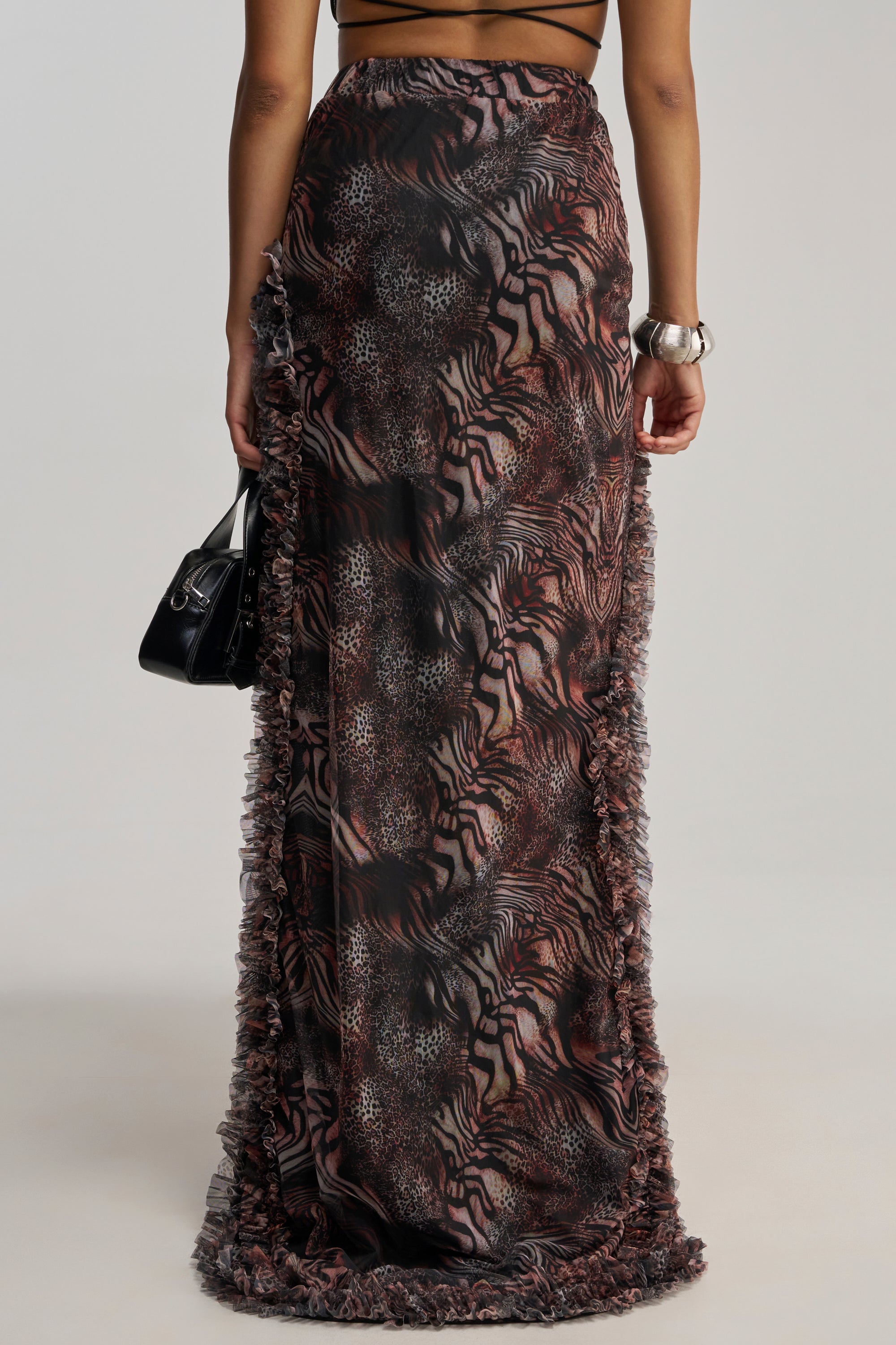 GIRL PLZ HIGH LOW MAXI SKIRT