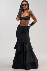 GIVE IT UP PINSTRIPE MAXI SKIRT