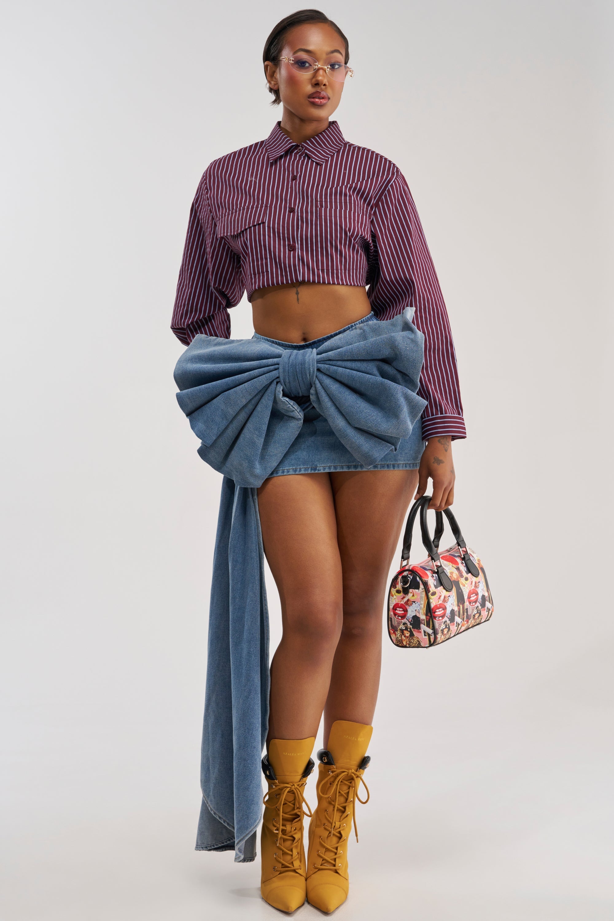 EXTRA IS GOOD MINI SKIRT WITH BOW