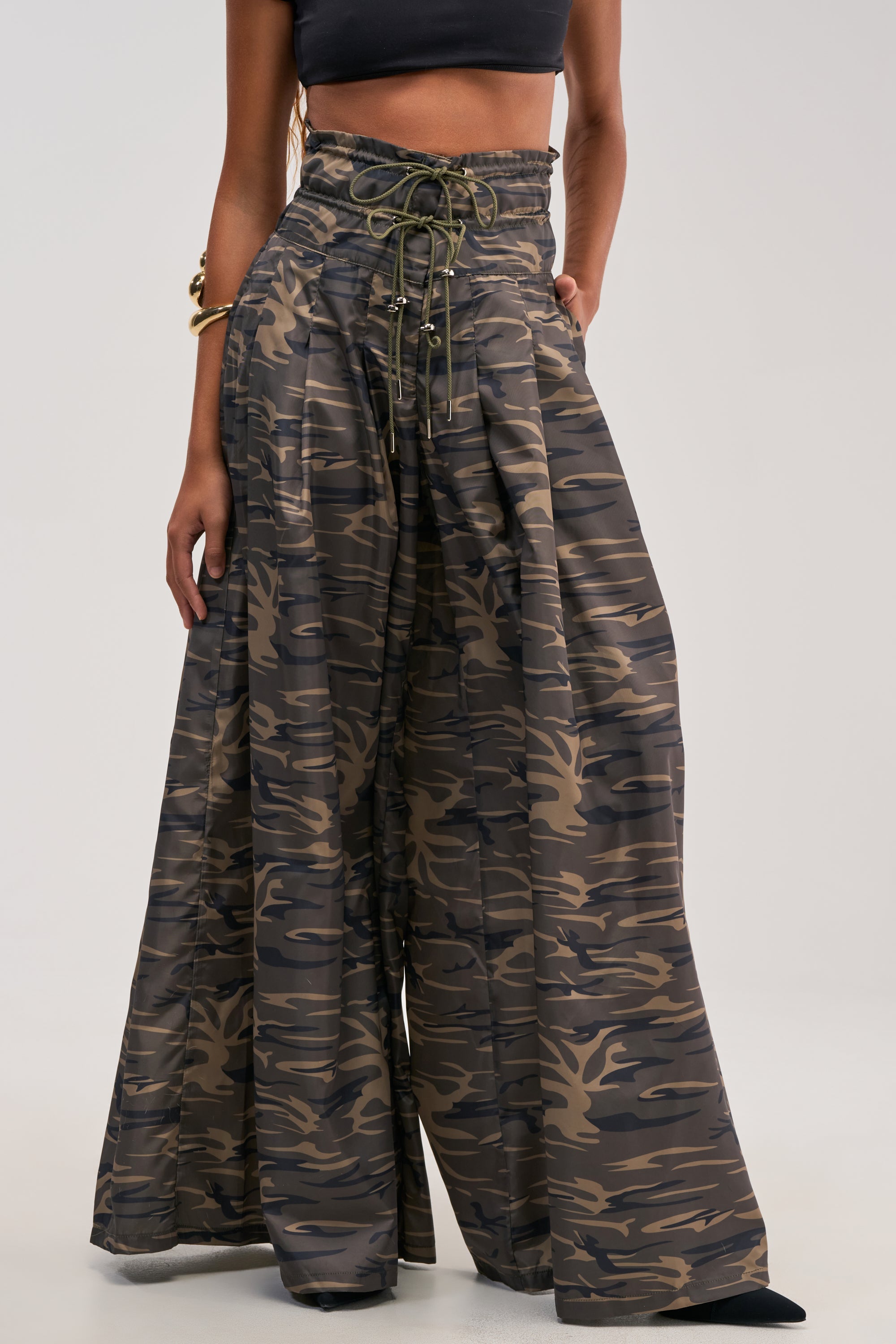 DANCE THE NIGHT AWAY CAMO PALAZZO PANT