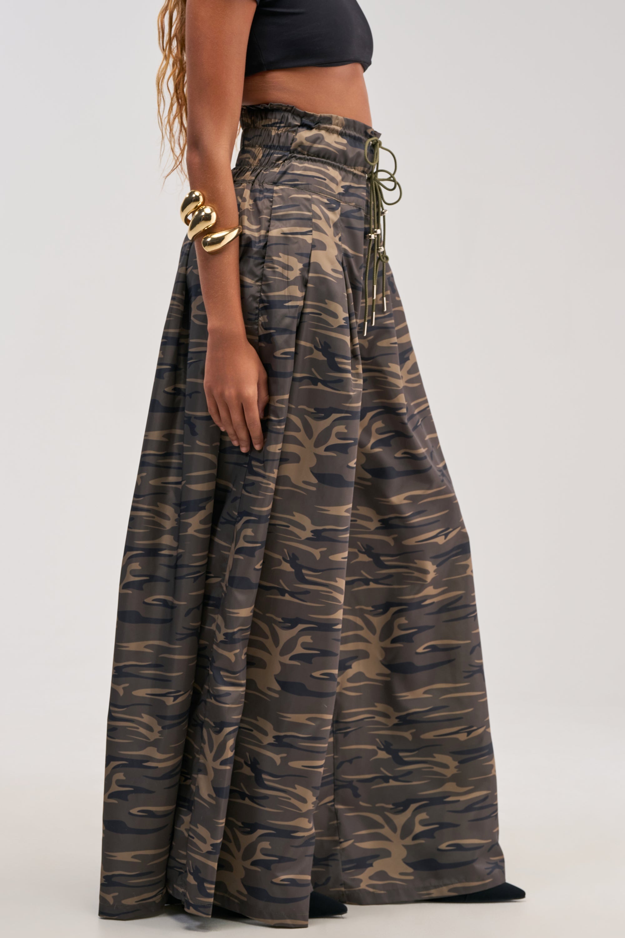 DANCE THE NIGHT AWAY CAMO PALAZZO PANT