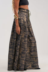 DANCE THE NIGHT AWAY CAMO PALAZZO PANT