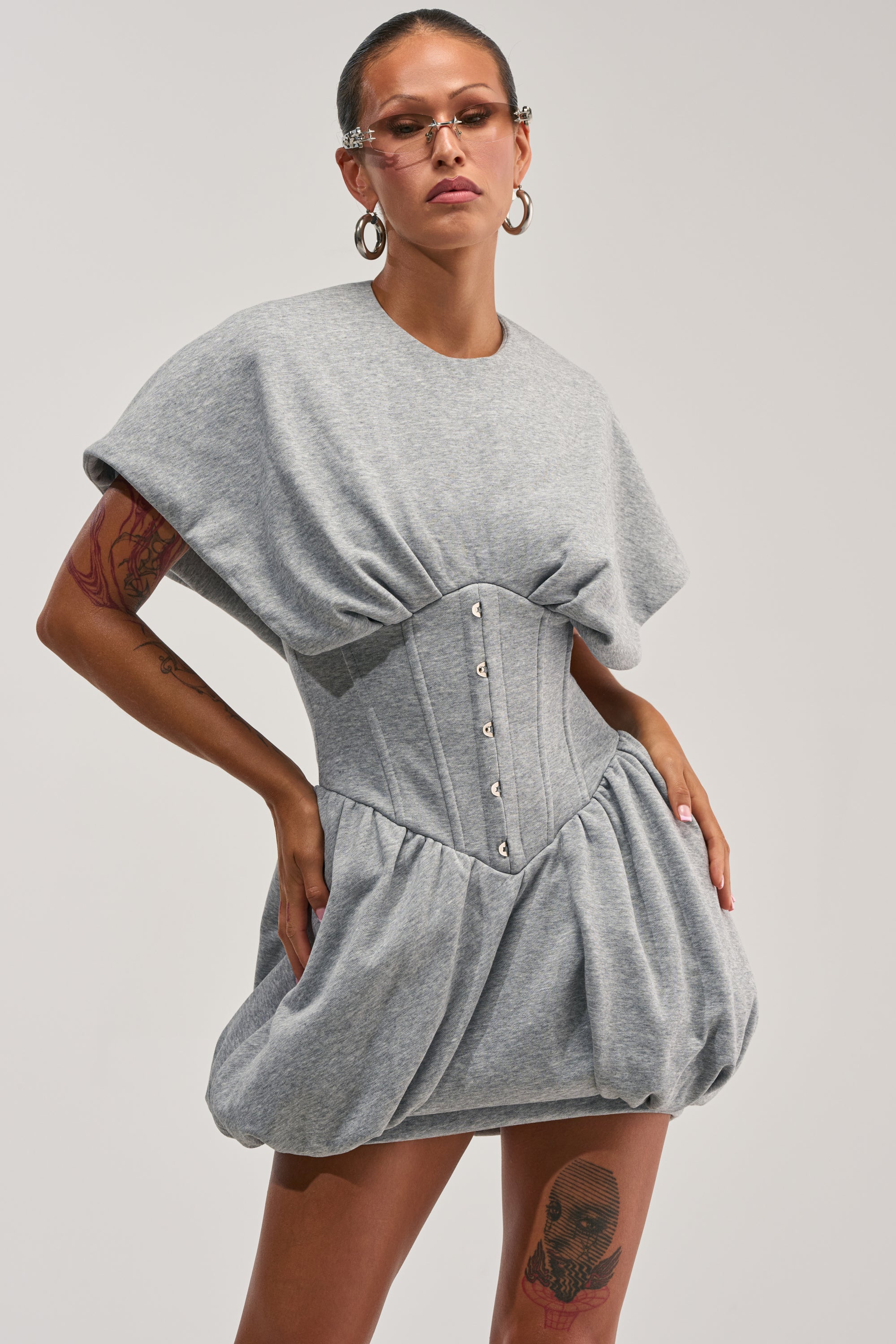 NO MERCY CORSET BUBBLE SKIRT MINI DRESS