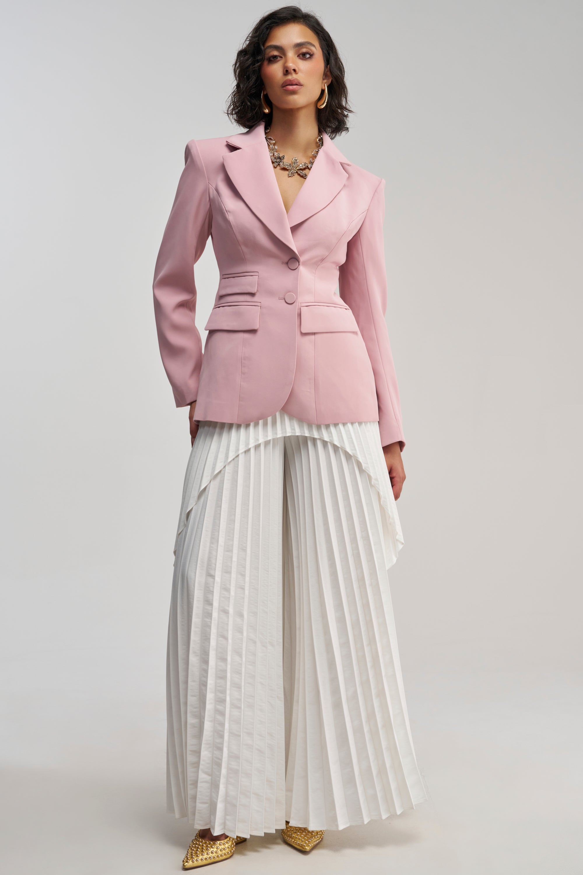 THE BLUEPRINT BLAZER IN MAUVE