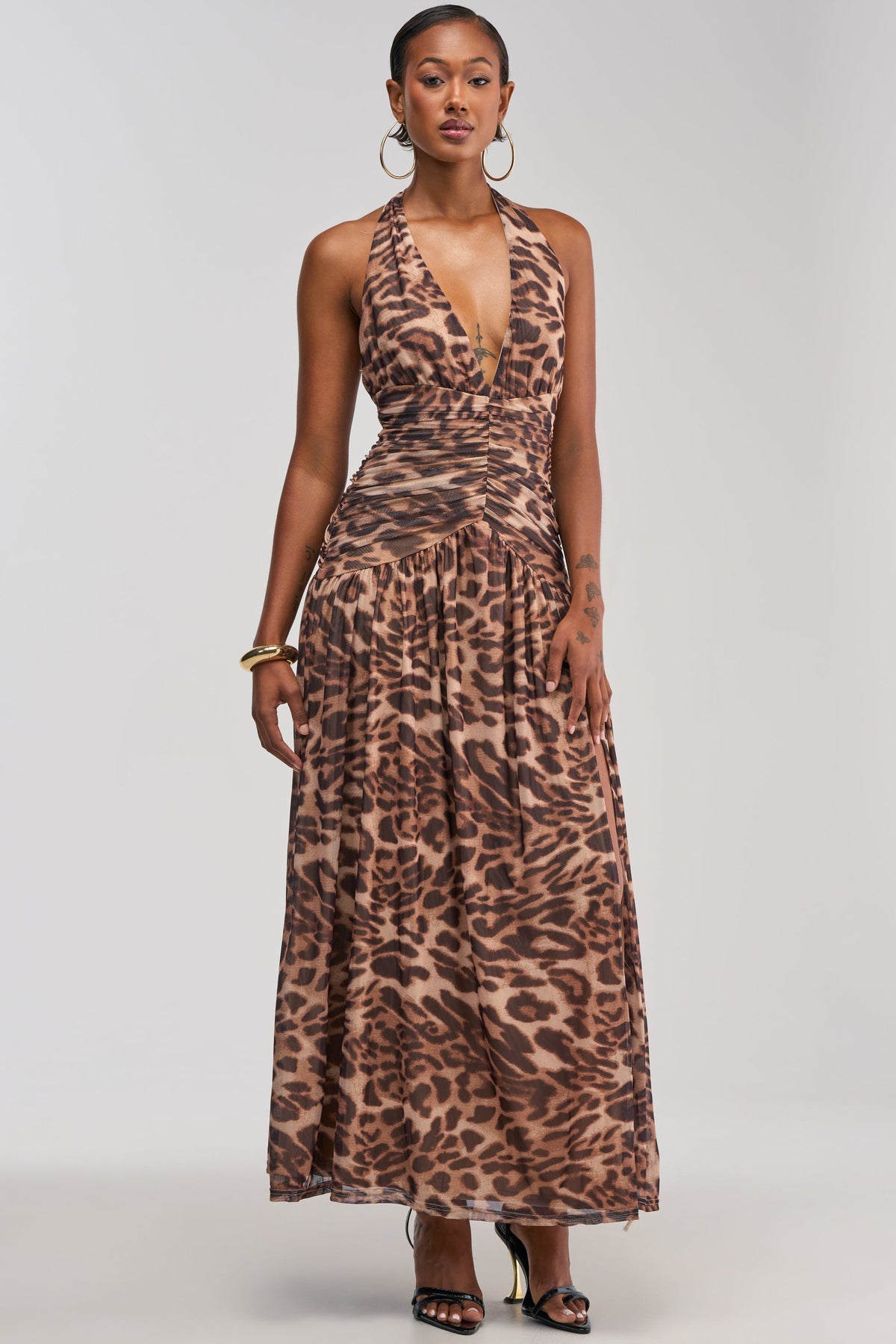 SUGAR RUSH MESH MAXI DRESS IN ANIMAL