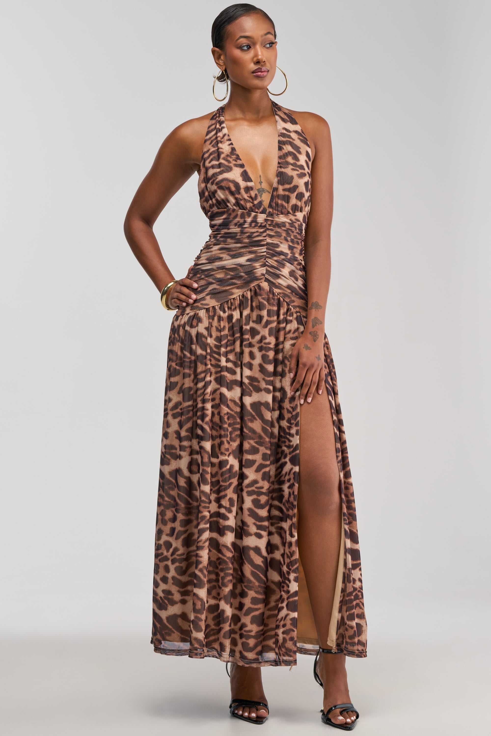 SUGAR RUSH MESH MAXI DRESS IN ANIMAL