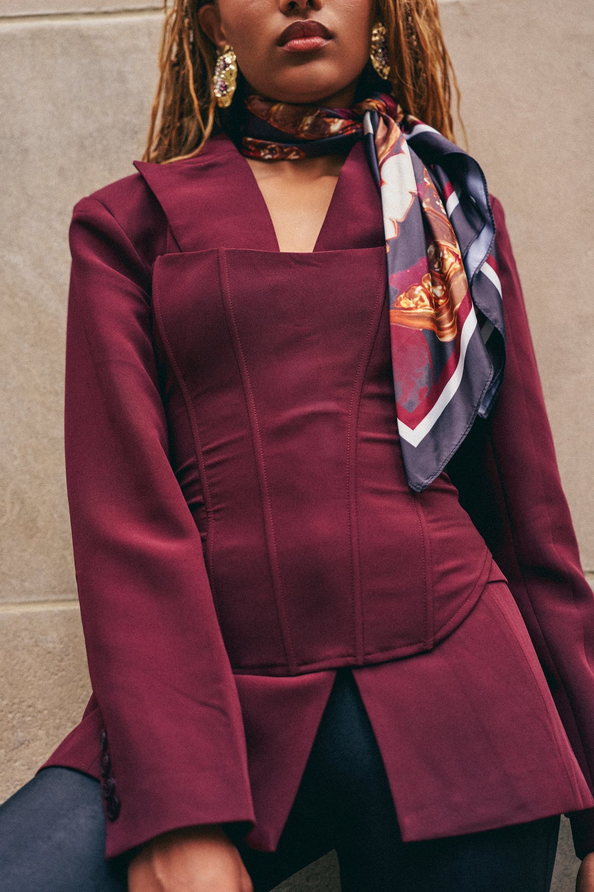 EVERYDAY LUXE CORSET IN BURGUNDY