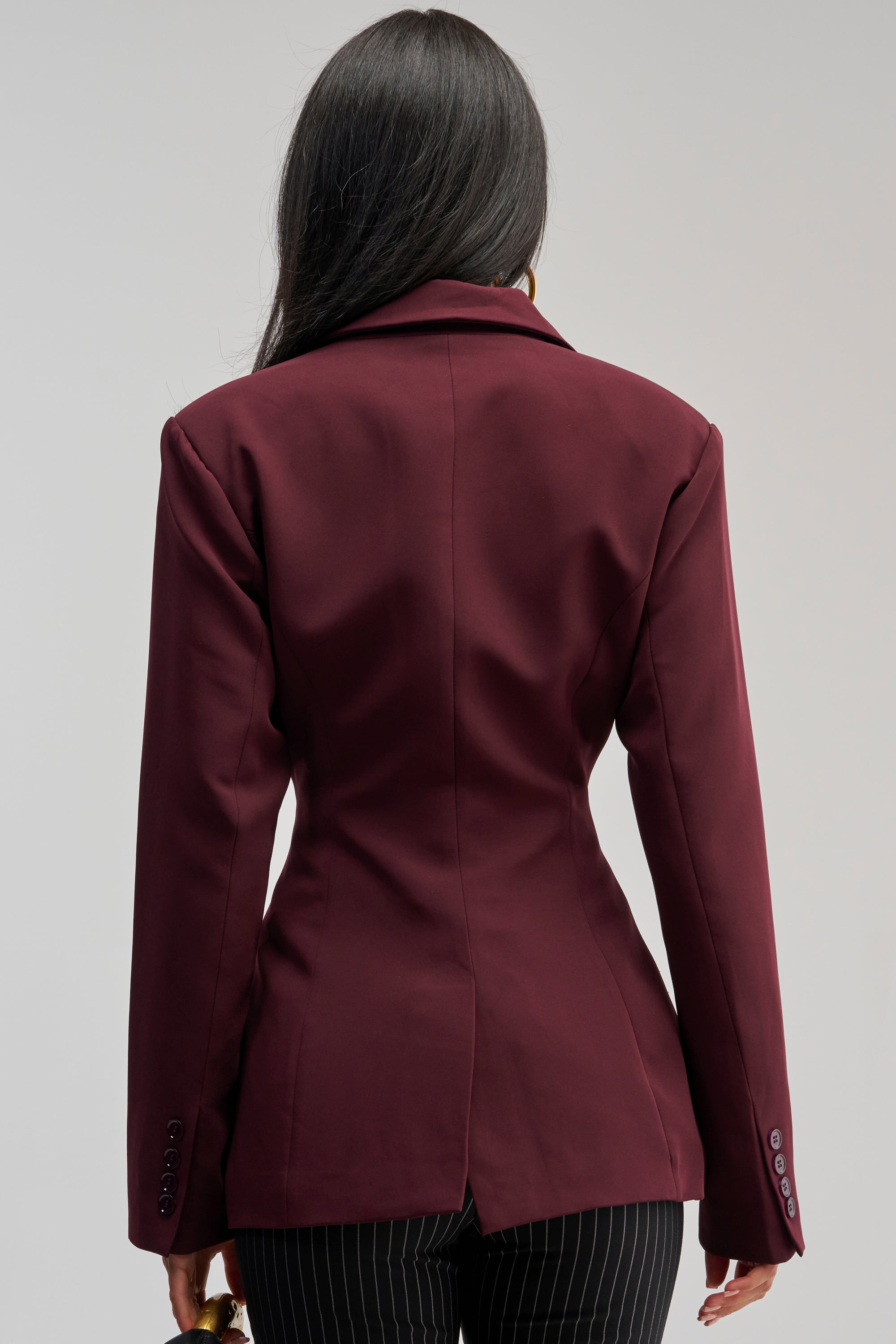 EVERYDAY LUXE BLAZER IN BURGUNDY