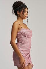 SUCH A BABE SPARKLE MINI DRESS IN PINK