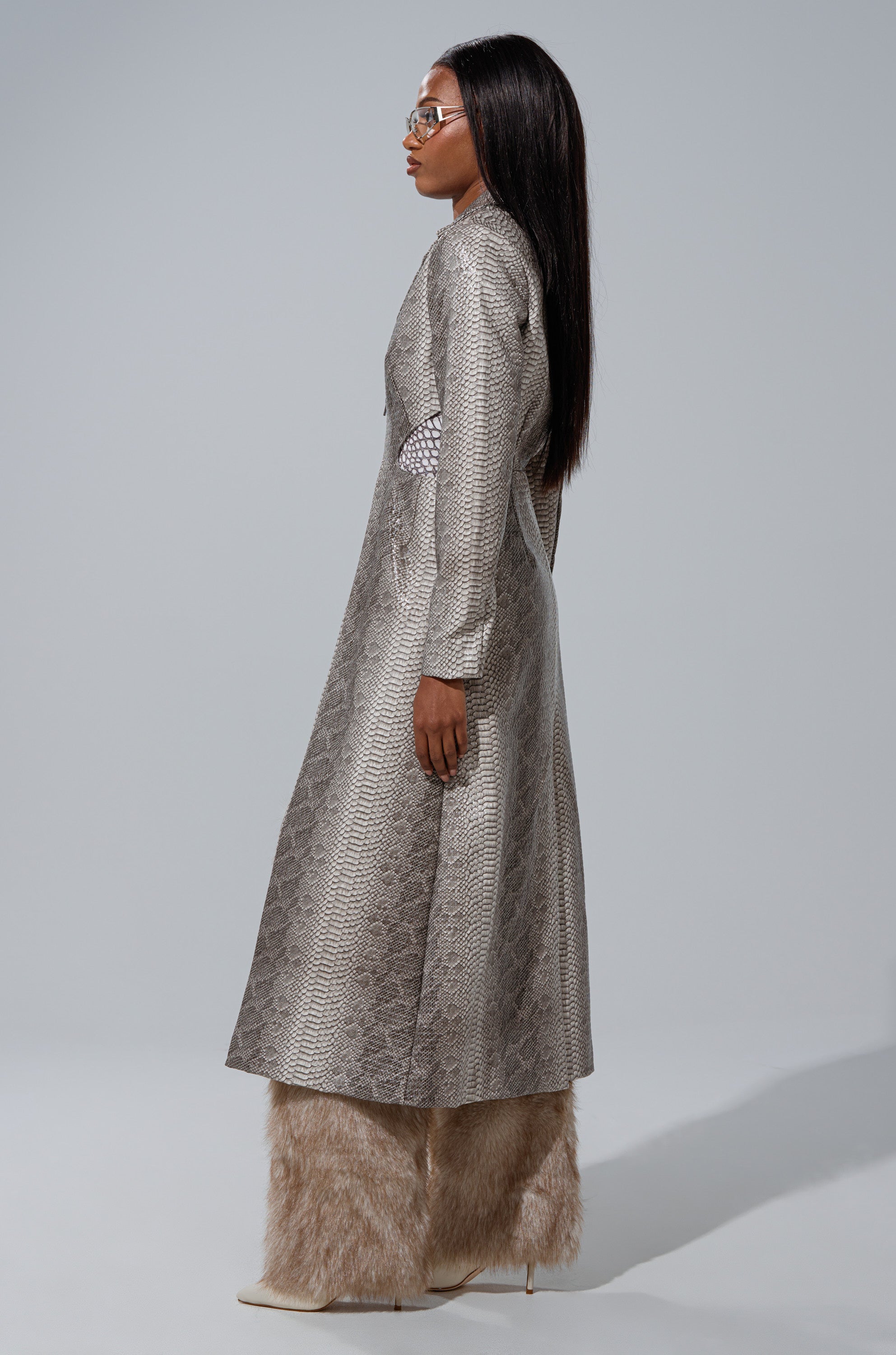LILA CUTOUT TRENCH