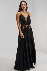SITTING PRETTY PAVE CHAIN LINK JUMPSUIT DRESS