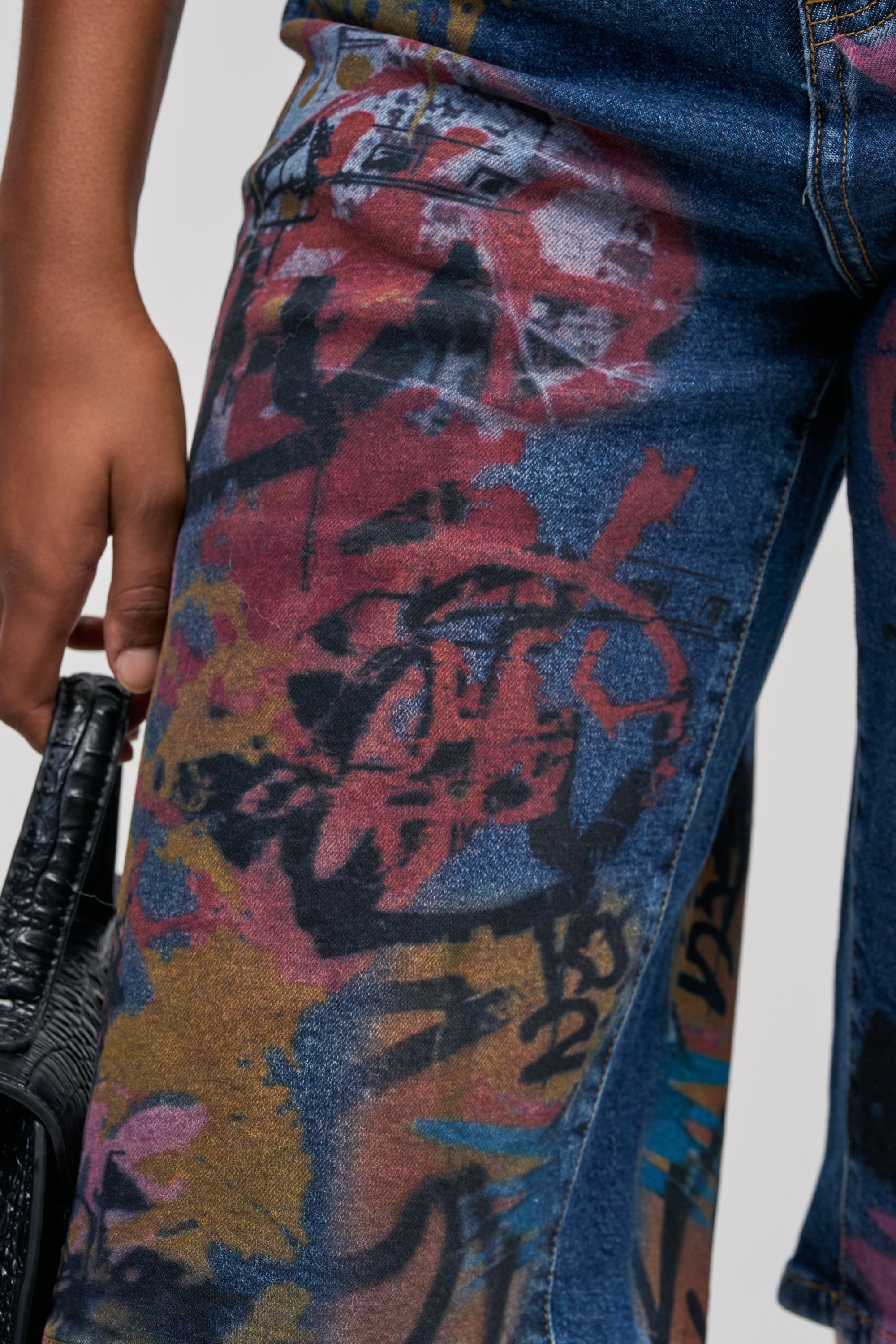 TRYING SOMETHING DIFF PAINTED DENIM