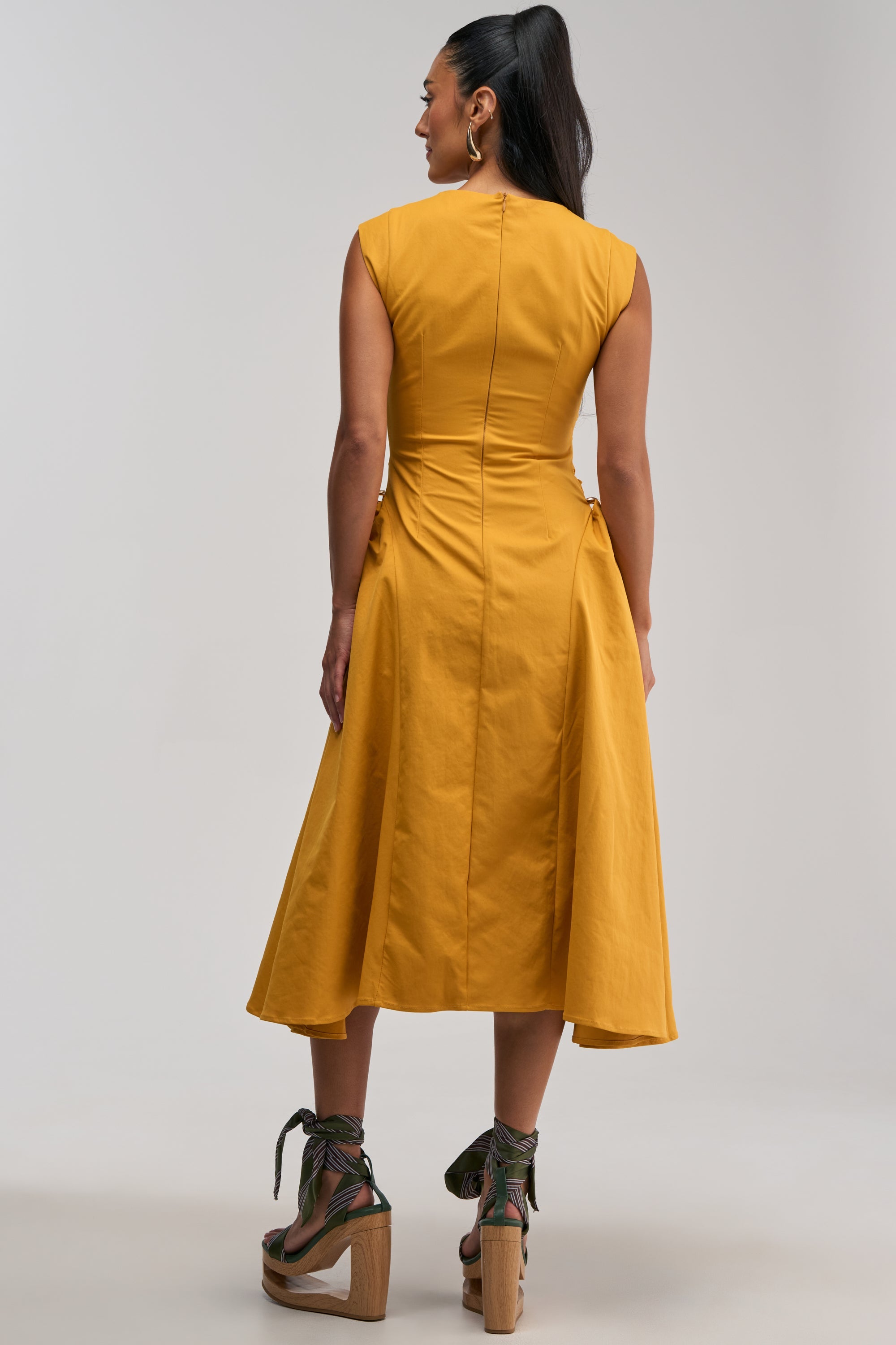 IT'S MY TIME MIDI DRESS IN MUSTARD