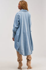 AMELIA DENIM HIGH-LOW DRESS