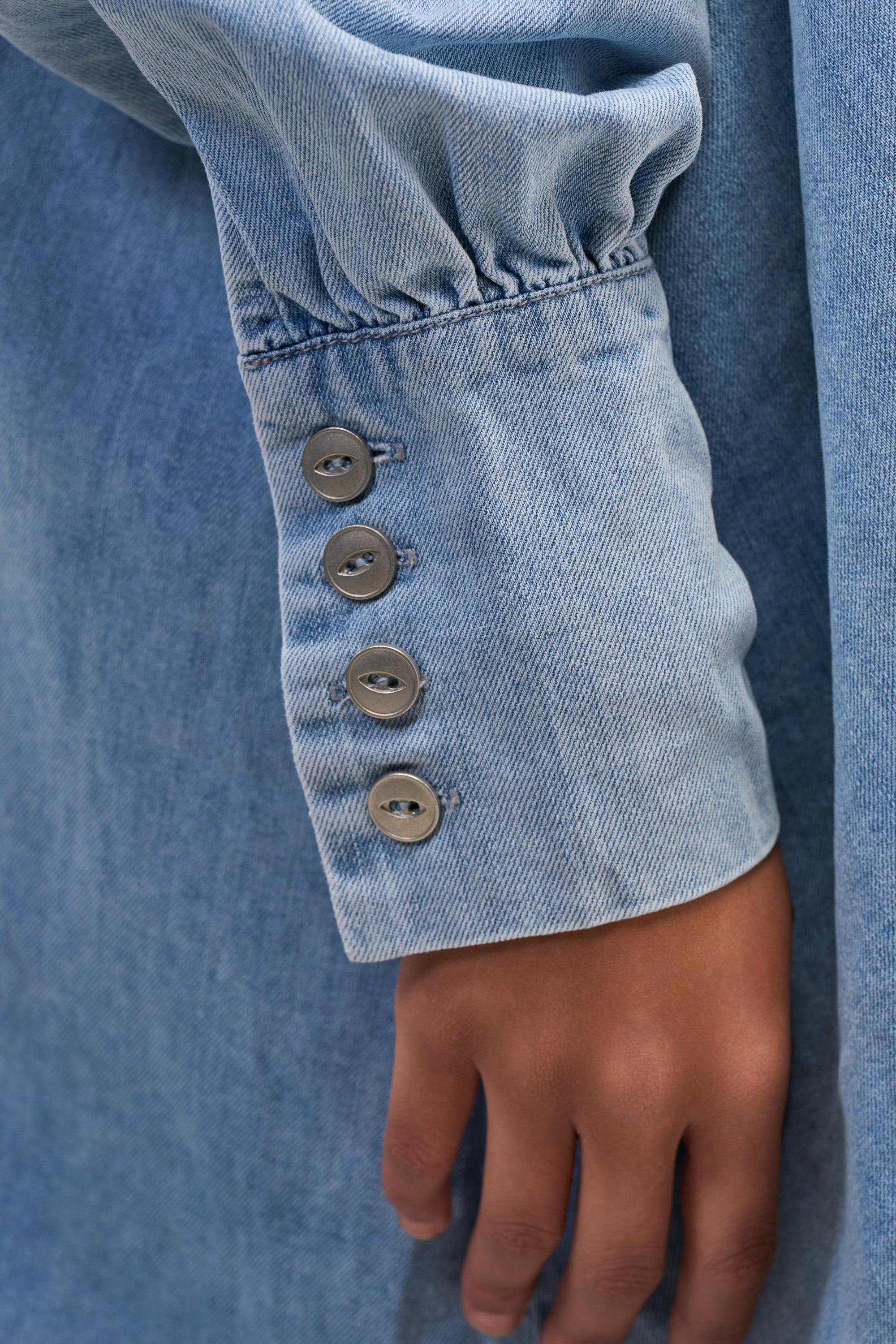 AMELIA DENIM HIGH-LOW DRESS