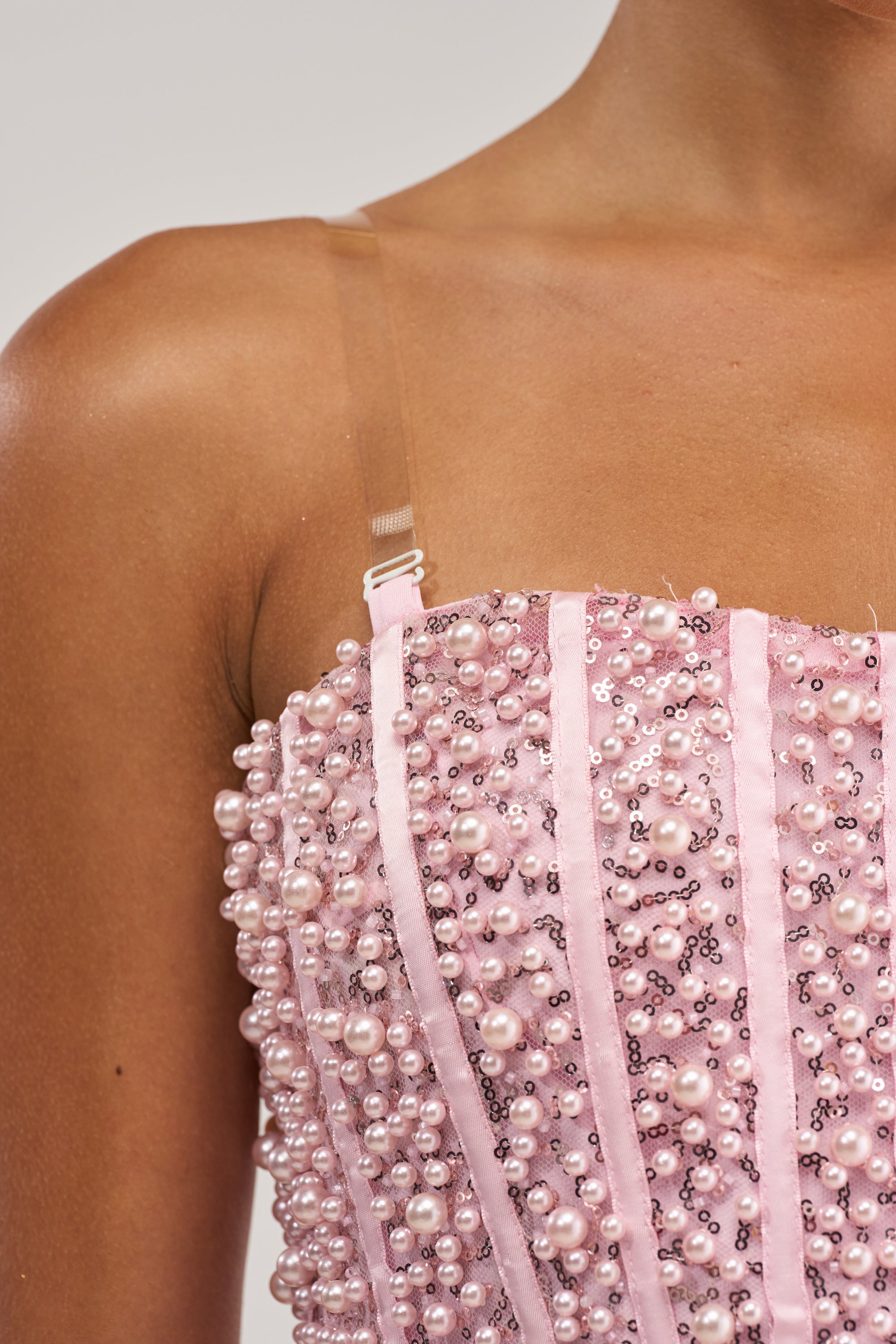 PEARLS FOR THE GIRLS MINI DRESS IN PINK