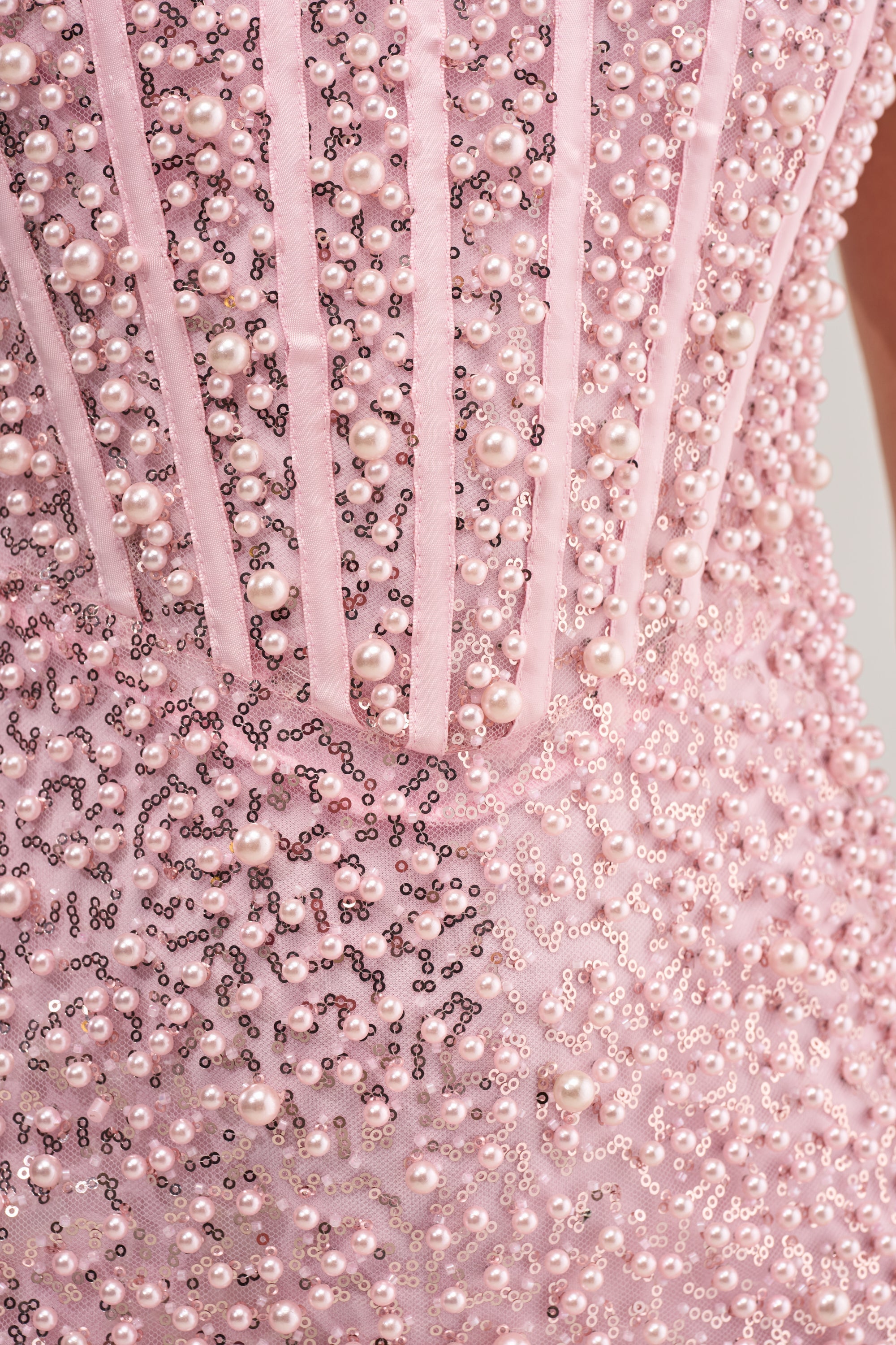 PEARLS FOR THE GIRLS MINI DRESS IN PINK