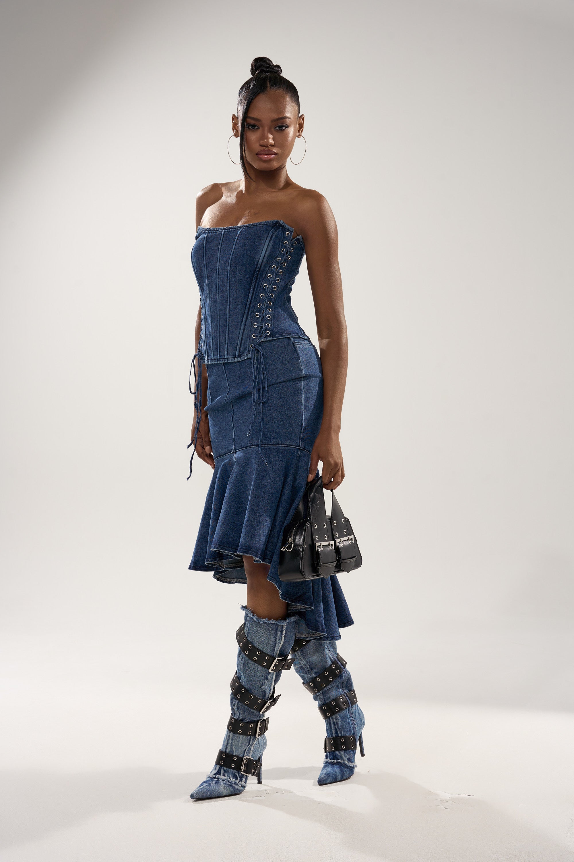 YOU WISH DENIM CORSET