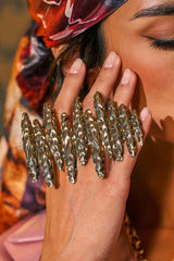 HEAT WAVES RING AND BRACELET SET IN GOLD