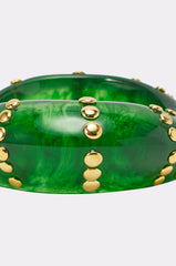 COOL GIRL STUDDED BANGLE IN GREEN