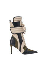 AZALEA WANG AMADA OLIVE COLORBLOCKED SPORTY BOOTIE