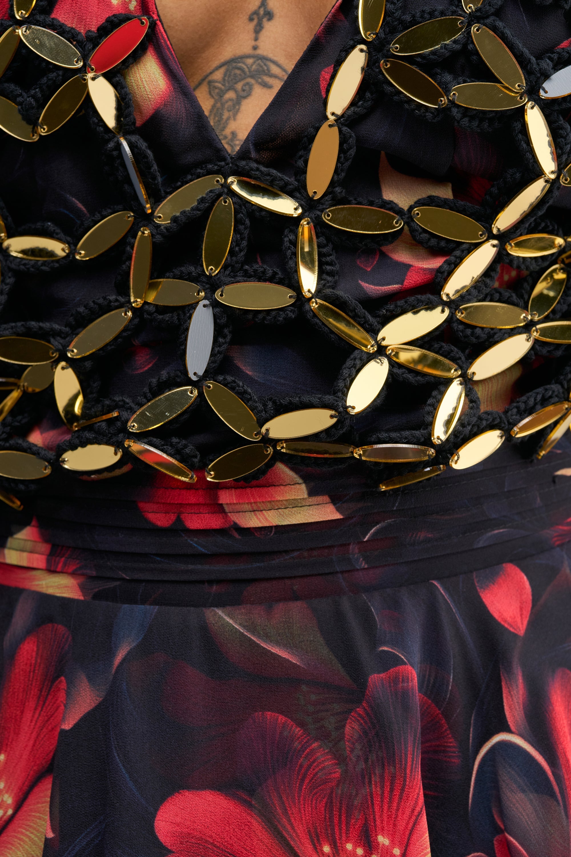 ISLAND TIME EMBELLISHED MINI DRESS