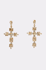 GOLD RUSH CROSS EARRINGS