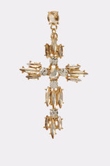 GOLD RUSH CROSS EARRINGS