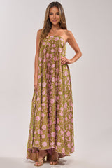 MIDNIGHT GARDEN FLORAL MAXI DRESS