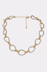 TWO TONE BIG LINK NECKLACE