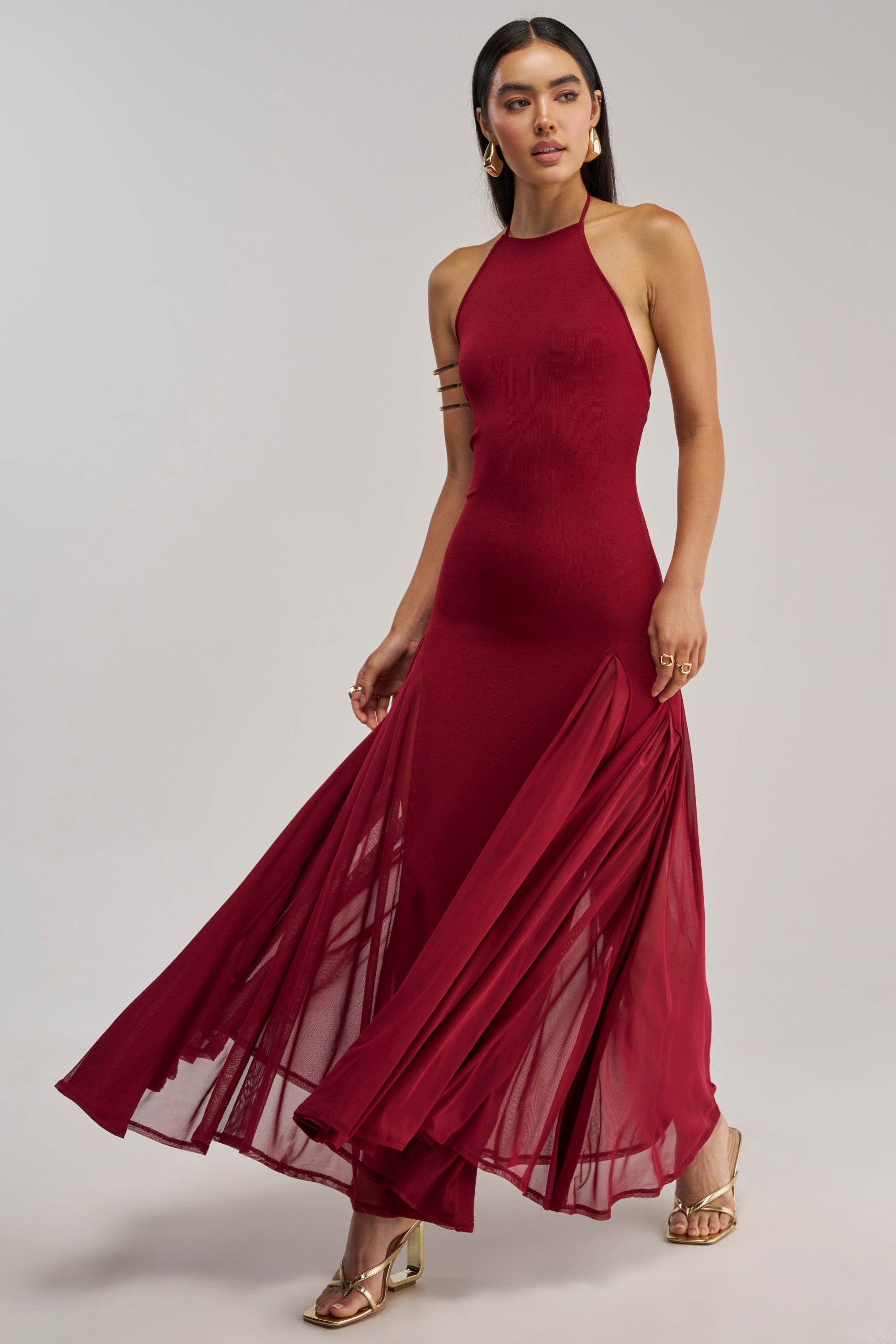 CATCH ME DANCING HIGH NECK MAXI DRESS