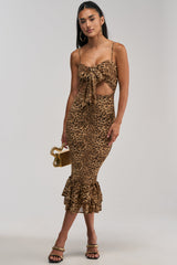 BODY-ODY LEOPARD MIDI DRESS