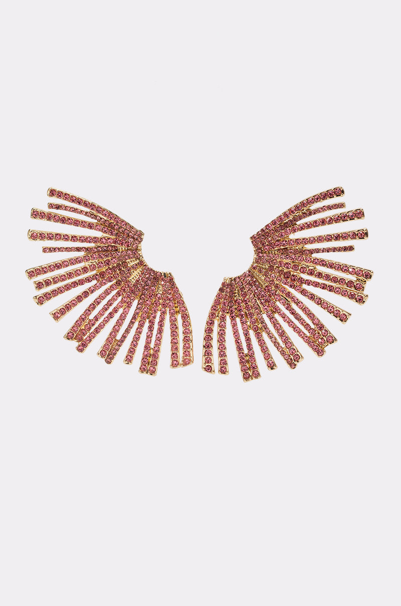 PRETTY & PAID SPARKLE EARRINGS IN PINK