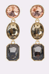 SMOKY CRYSTAL DROP EARRINGS