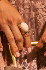 CROWN ENERGY GOLD RING IN WHITE